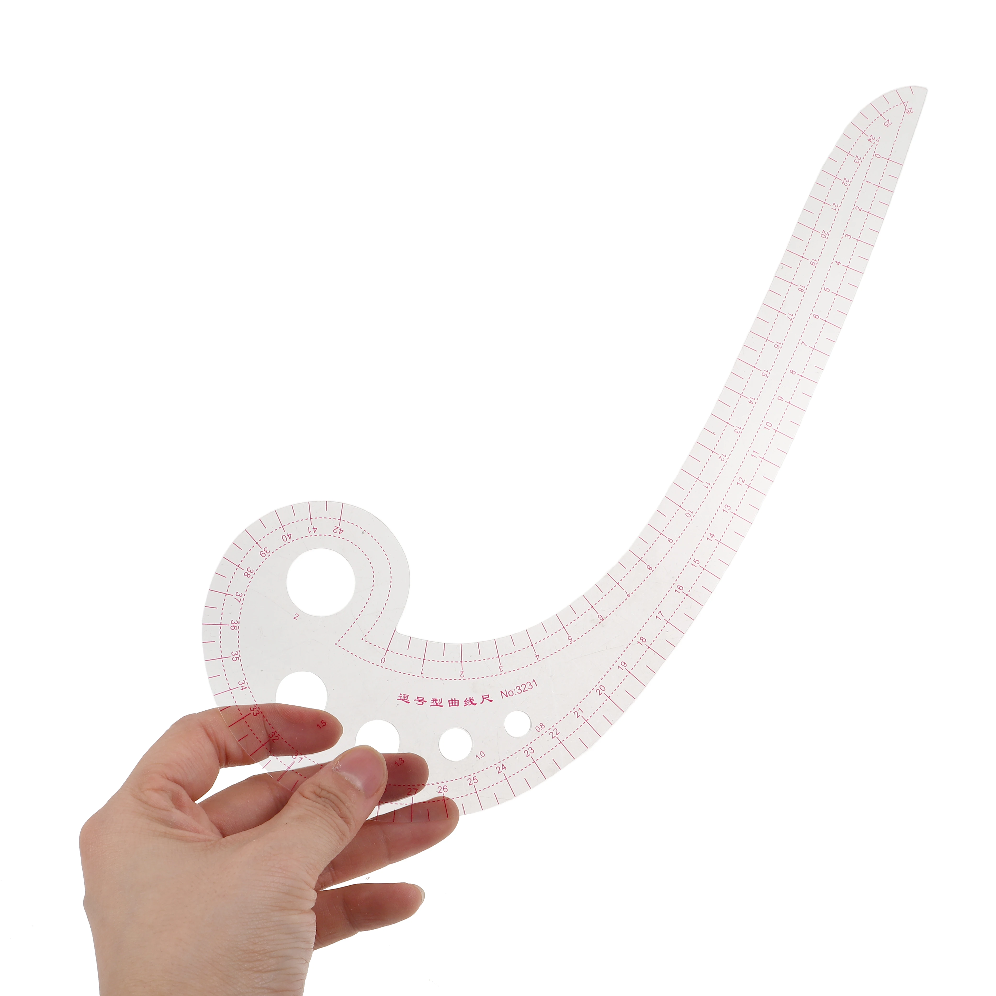 3 Pcs Make Plate and Put Ruler French Curve Pattern Beveled Transparent Patchwork