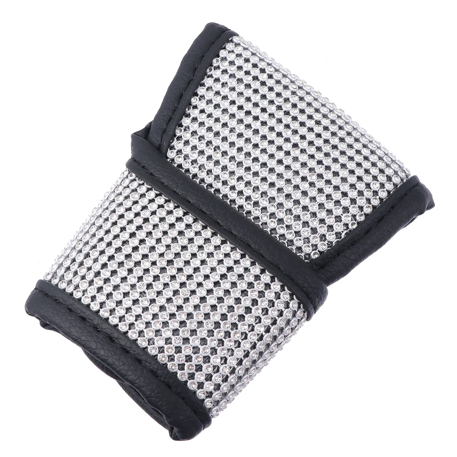 

Crystal Car Shift Knob Cover PU Gear Protector Waterproof Rhinestone Decor Luxury Non Deforming Durable Auto Accessories