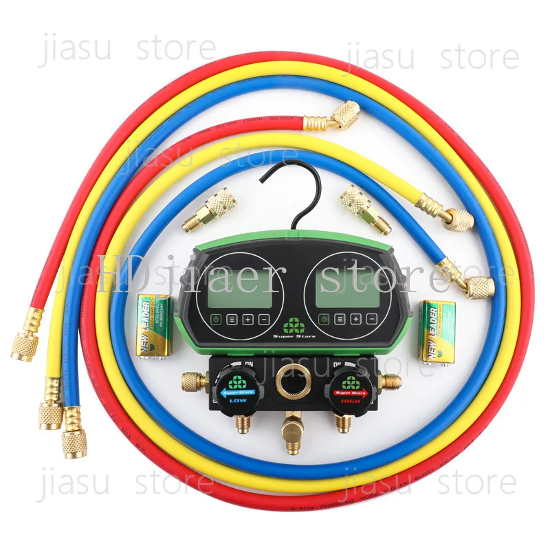 Electronic fluoride meter Visual digital display Double meter Liquid air conditioner plus snow refrigerant pressure evacuation