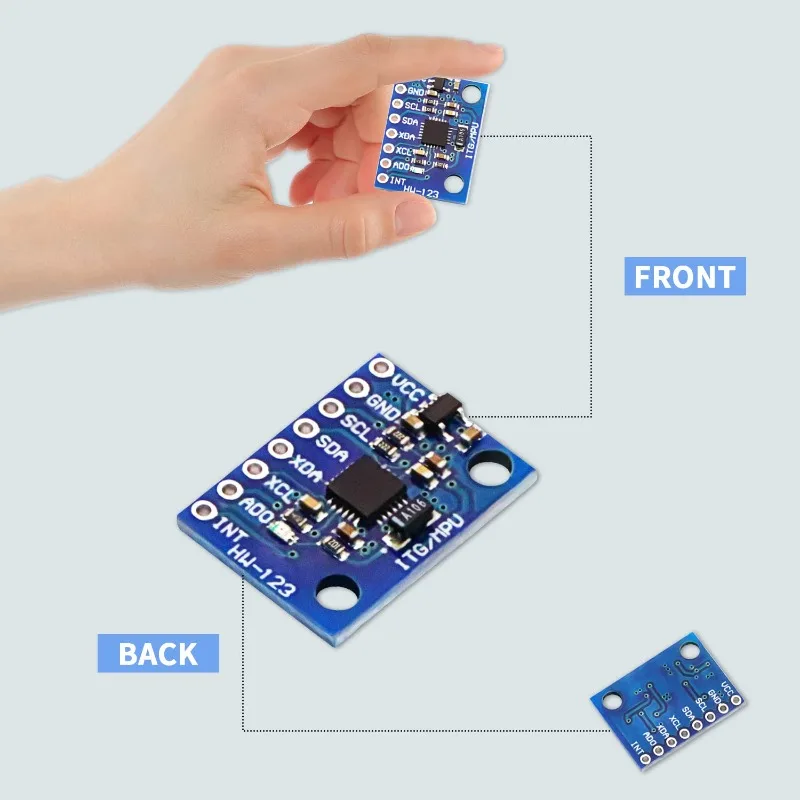 5Pcs GY-521 MPU-6050 MPU6050 Accelerometer Gyroscope Module，3 Axis Accelerometer and 6 DOF 6 Axis 16-bit Analog Gyro Sensors Kit