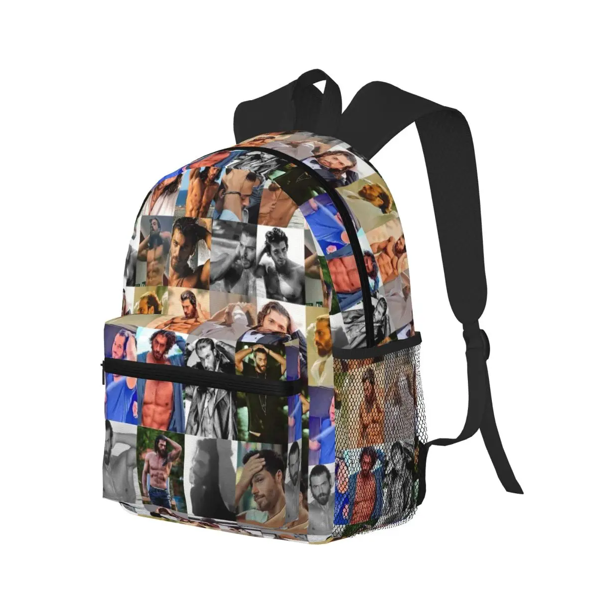 Actor Can Yaman Photo Student Backpack School Bag Hiking Travel Daypack for Men Women Bookbag Shoulder Bags