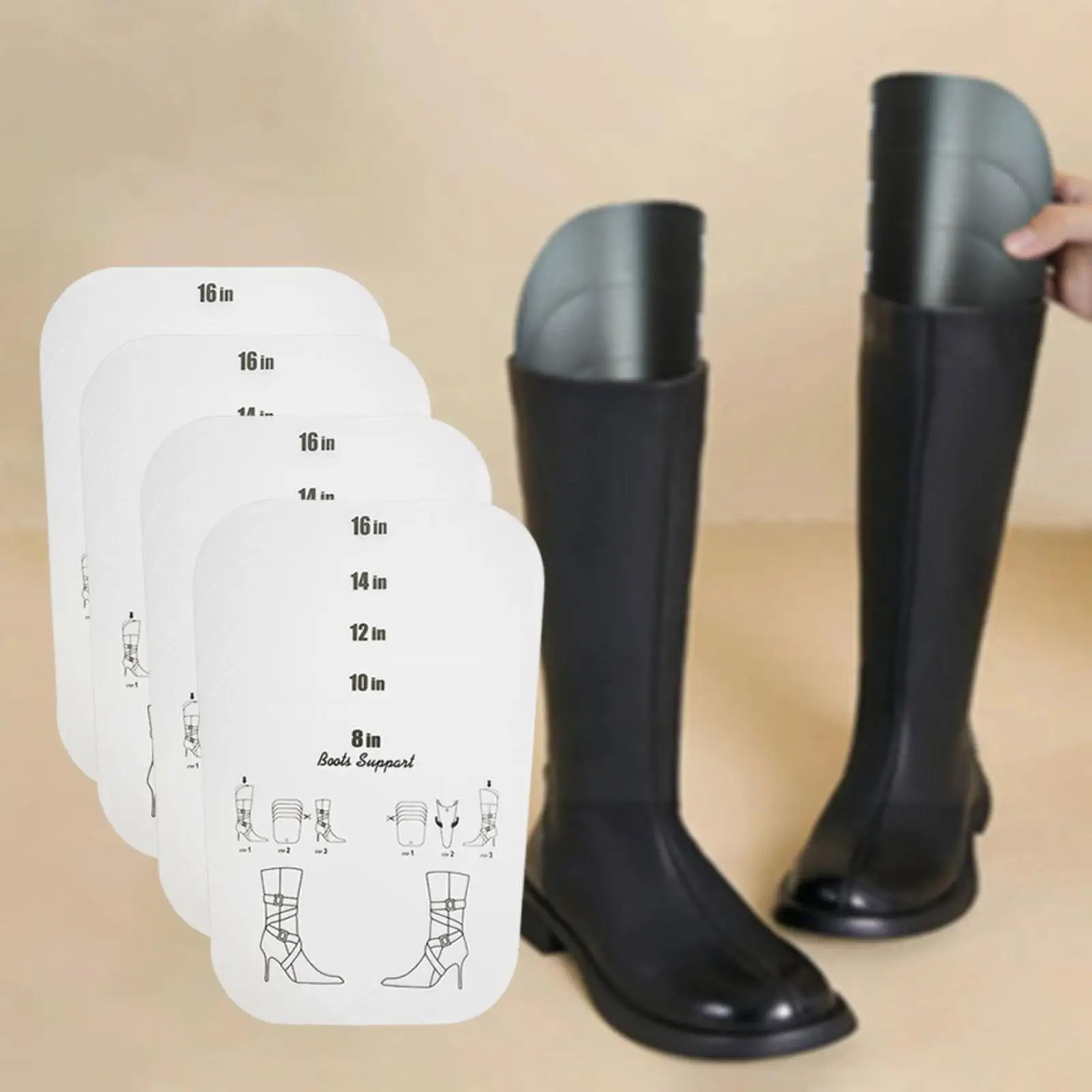 4 Pieces Boot Shapers Form Inserts Keeper. Convenient Organizer Tool Practical Tall Boot Support Shoe Trees for Daily Use Closet
