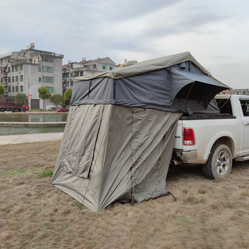 Car Roof Tent Anti-ultraviolet Telescopic Ladder High-end 4 Persons Soft Shell Roof Top Tents for Sale,Custom
