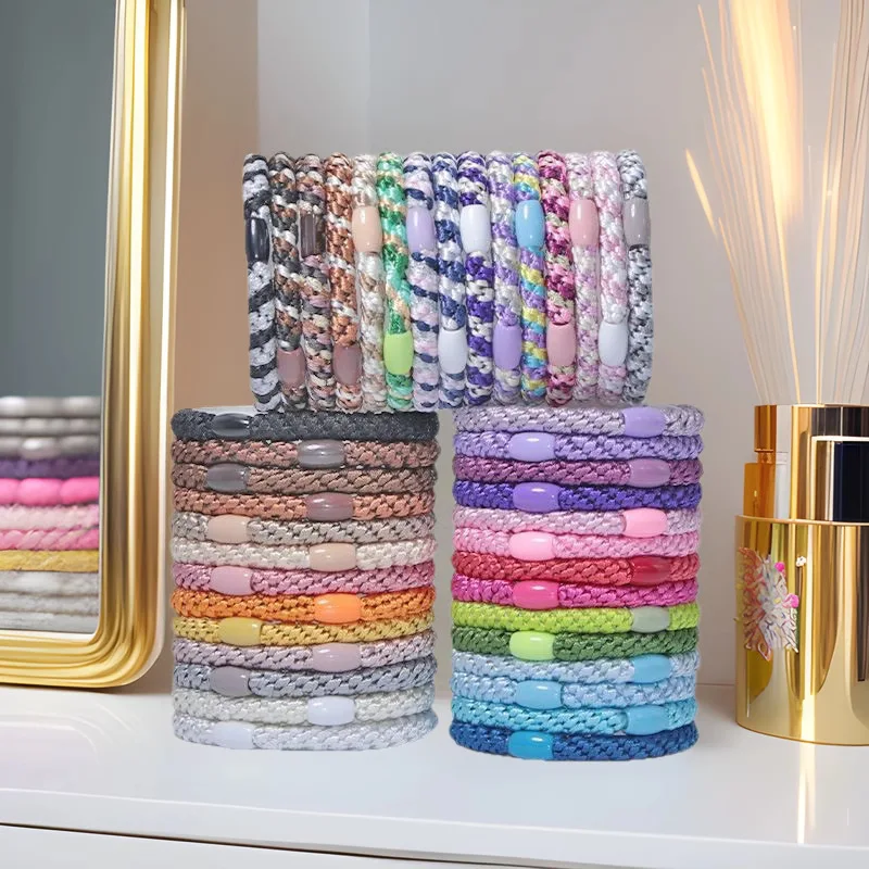 

15Pcs Hair Ties for Thick Hair, Hair Tie Bracelet Ponytail Holders, Exceptionally Secure with Gentle Hold Hair Ties for Girls