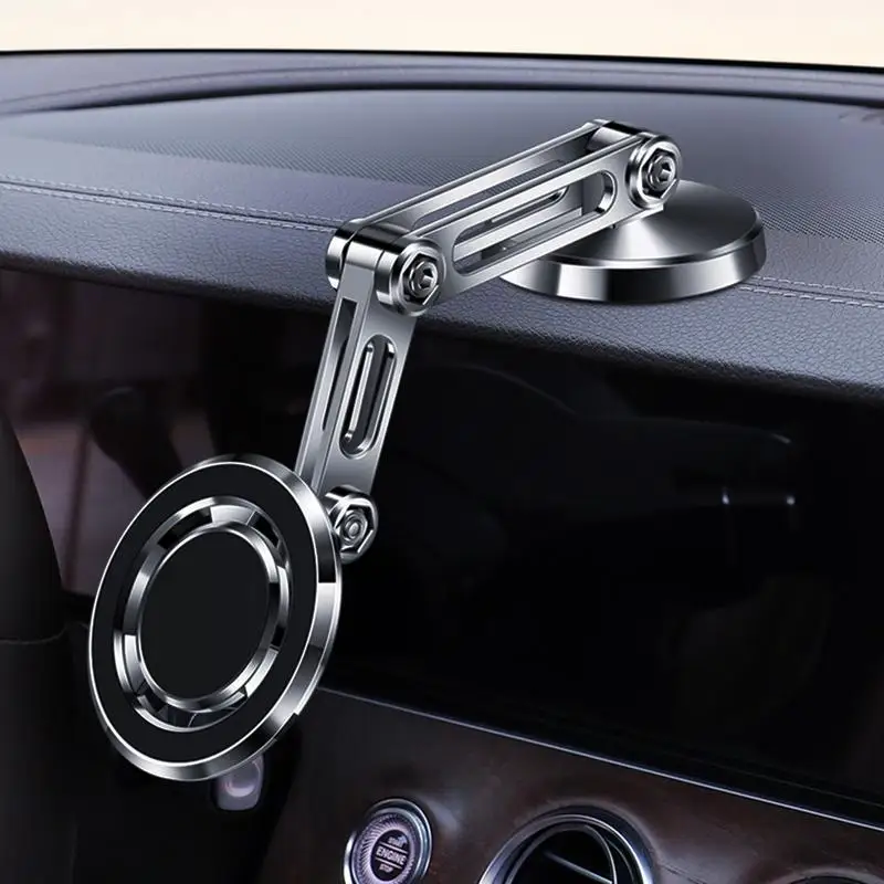 Magnetic Phone Holder For Car Foldable Dashboard Phone Mount 360 Degree Rotation Cell Phone Car Mount Phone Stand For Car