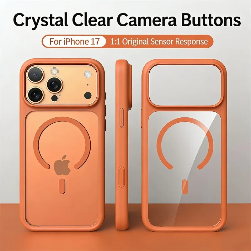 Luxuriöse Superklare Magnetische Transparente Handyhülle für iPhone 17 16 15 14 13 Pro Max für MagSafe Kabelloses Laden