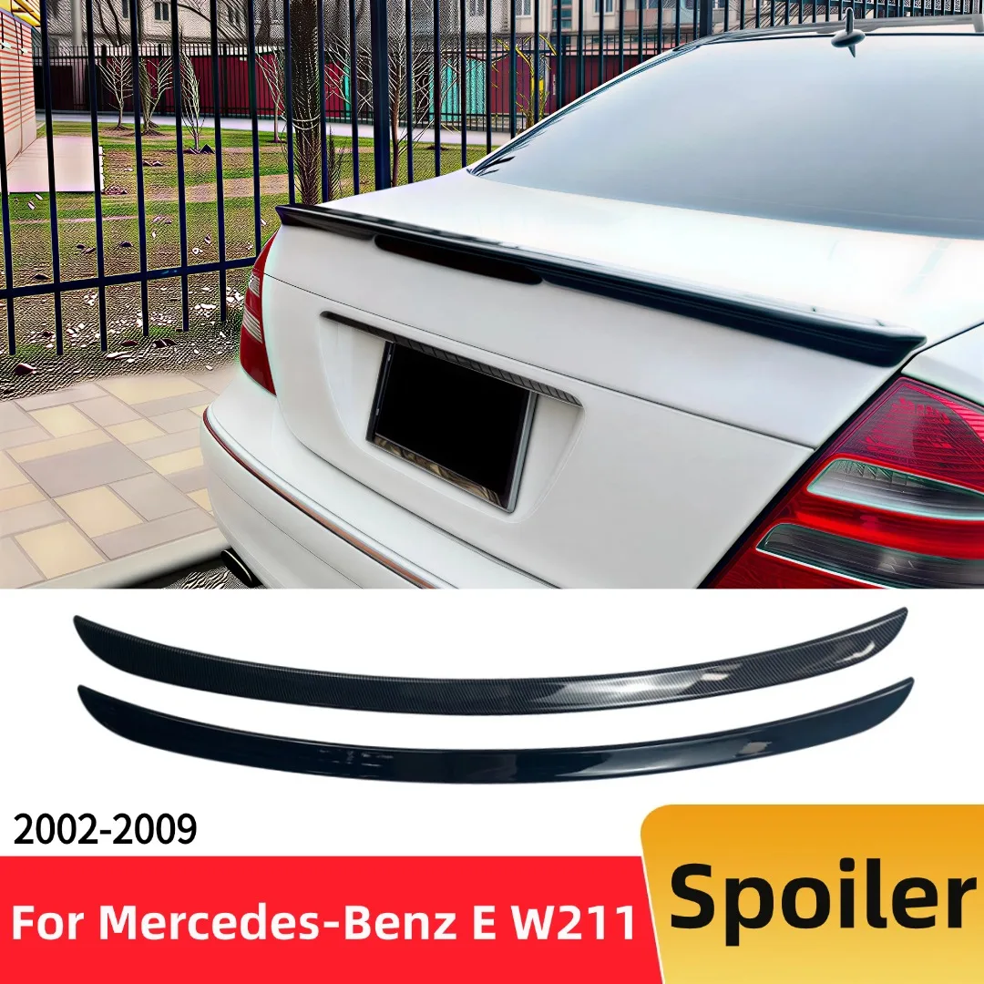 

Спойлер-антикрыло Racing Boot Lip для Mercedes-Benz E-класса W211 4-дверный 2002-2009, дефлектор заднего бампера, тюнинг-аксессуары из ABS-пластика