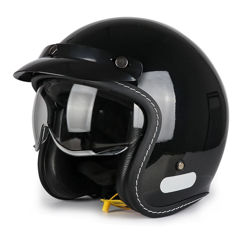 Retro Fashion Half Helmet Motorcycle Helmet Unisex Inner Lens Electric Vehicle Helmet Scooter Universal in All Seasons