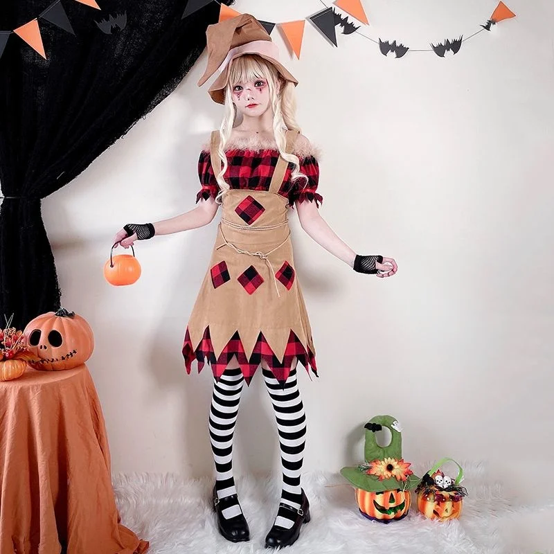 Alice Cosplay Bühne Drama Kostüme Halloween Cosplay Tier Königreich Scarecrow Cosplay Kostüme Party Kleid