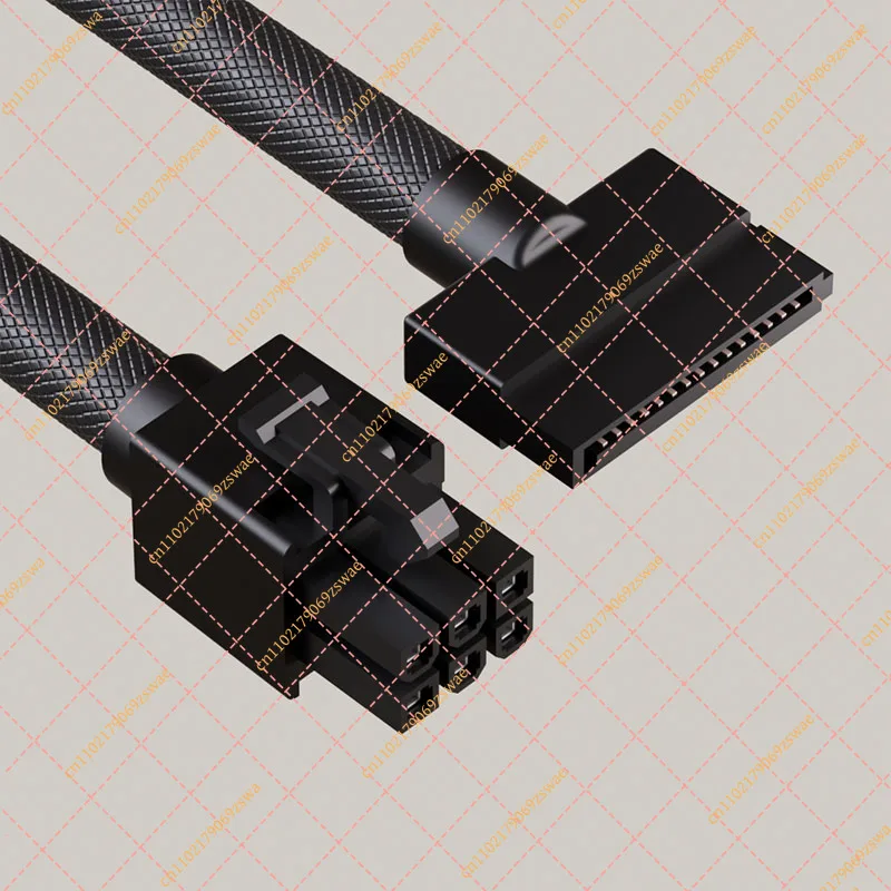 Full Modular PSU Extension Cable Kit Straight 6-Pin 4-Pin Power Supply Cord PC Accessory