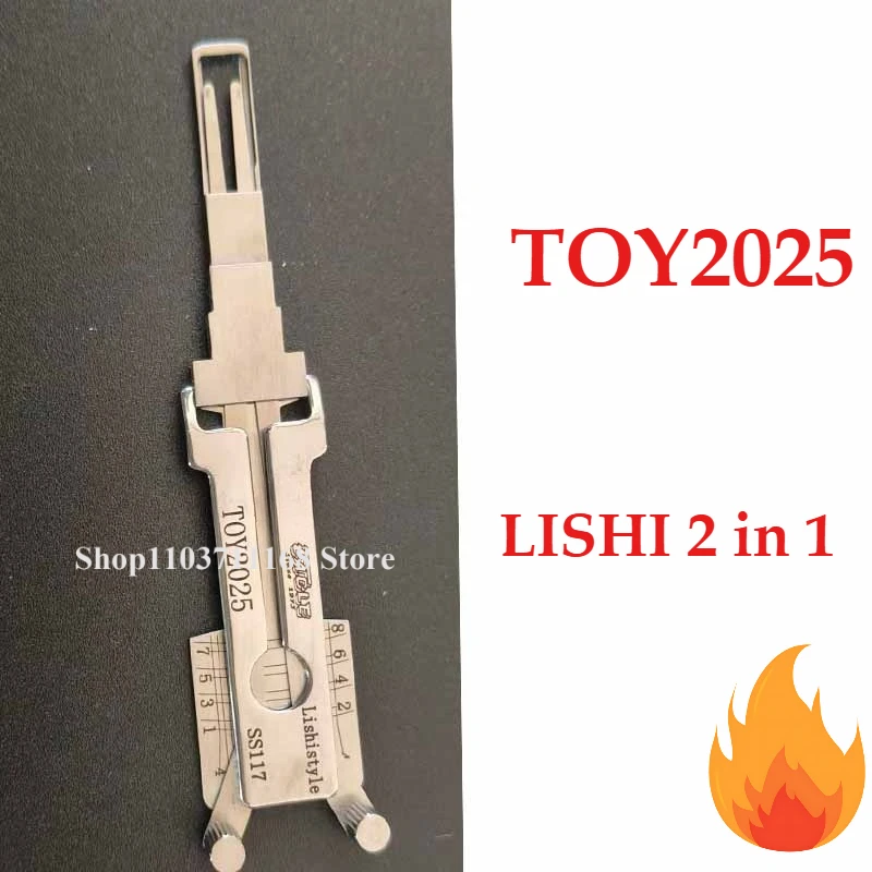 

Nouvel Outil 2 En 1 TOY2025(SS117) Toyota Simple Face Pour TOYOTA IZOA Avalon 2018 Toyota RAV4 Car Key Decoder Lock Picks Lishi