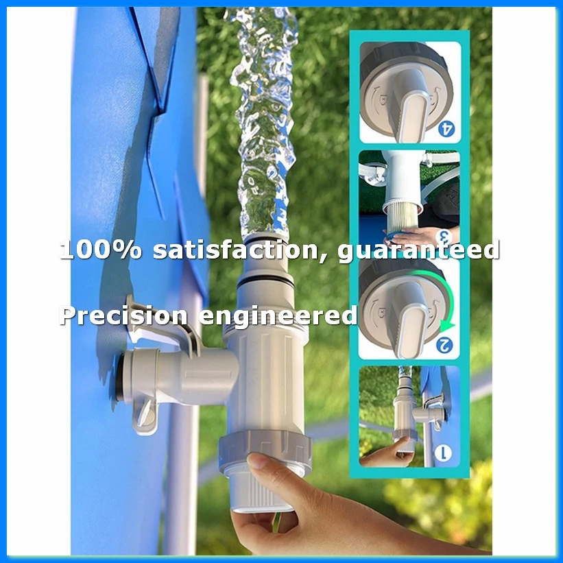 2PackX(Pool Hose Adapter, Swimming Pool Replacement Parts Pool Hose Bracket and Plunger Valve for Above Ground Swimming Pool)