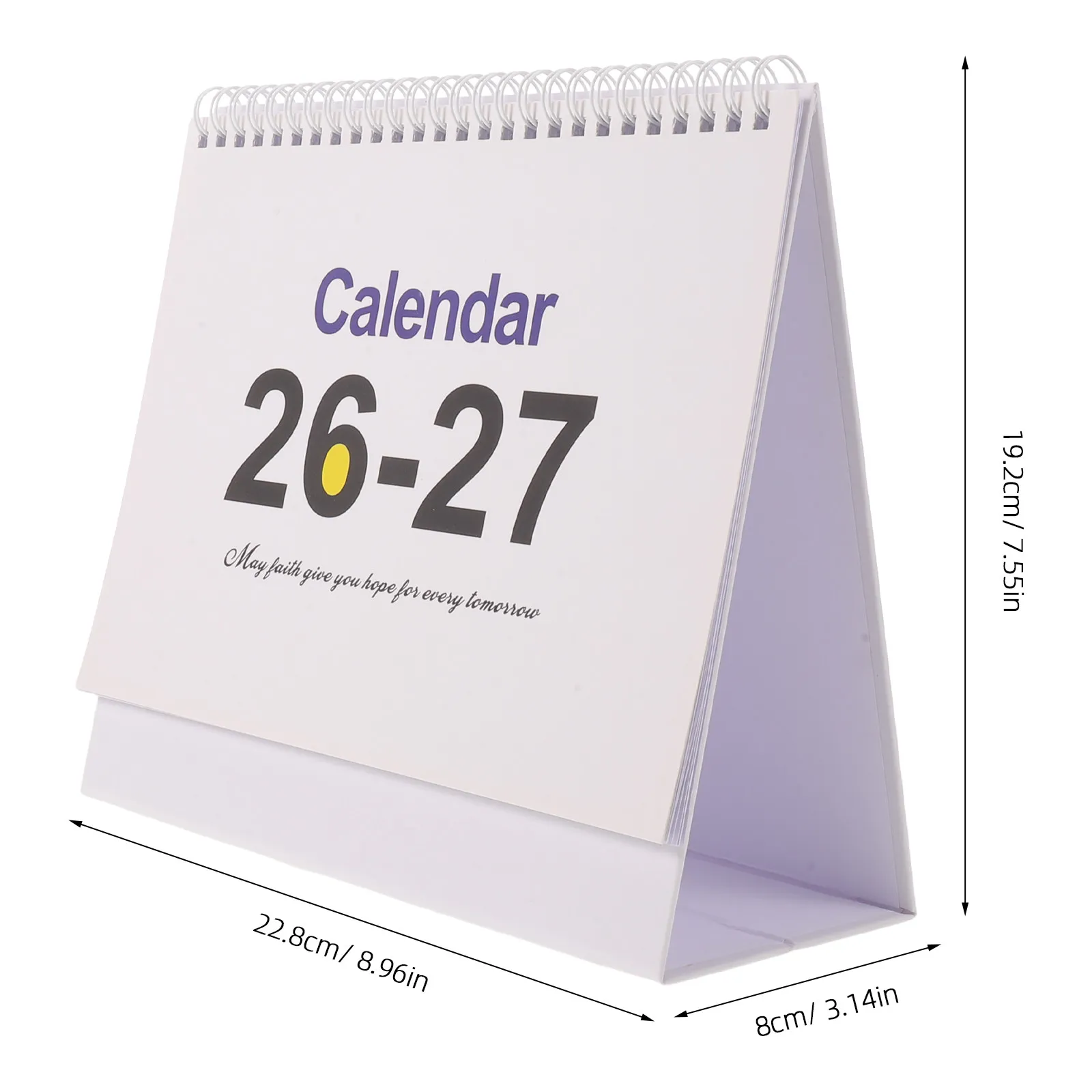 Standing Desktop Calendar Note Section Schedull Desk Calendar July 2026 - June 2027 Monthly Daily Planner With Spiral Coil