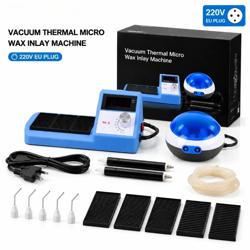 70W Vacuum Thermal Micro Wax Inlay Machine 0 90C Precision Jewelry Stone Setting System with Vacuum Pens Kit for Diamond