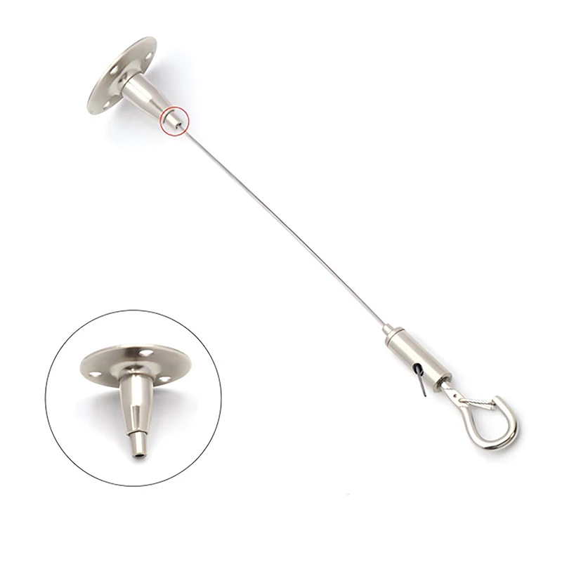1 Pcs Lifting Code Suitable For Light Panels Adjustable Hanging Clothesline Fixed Guardrail Lock Wire Rope Spring Hook