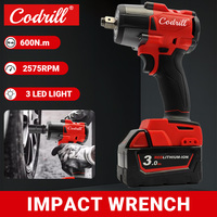 For Milwaukee Brushless Cordless 1/2 Electric Wrench Car Repair Screwdriver Impact Drill Rechargable 18V Battery Power Tools