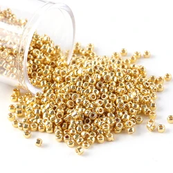 1.5mm 10g Japan TOHO Round Seed Beads 15/0 Metallic Color Gold-plate Glass Seed Bead for Needlework Handemade Jewelry Making