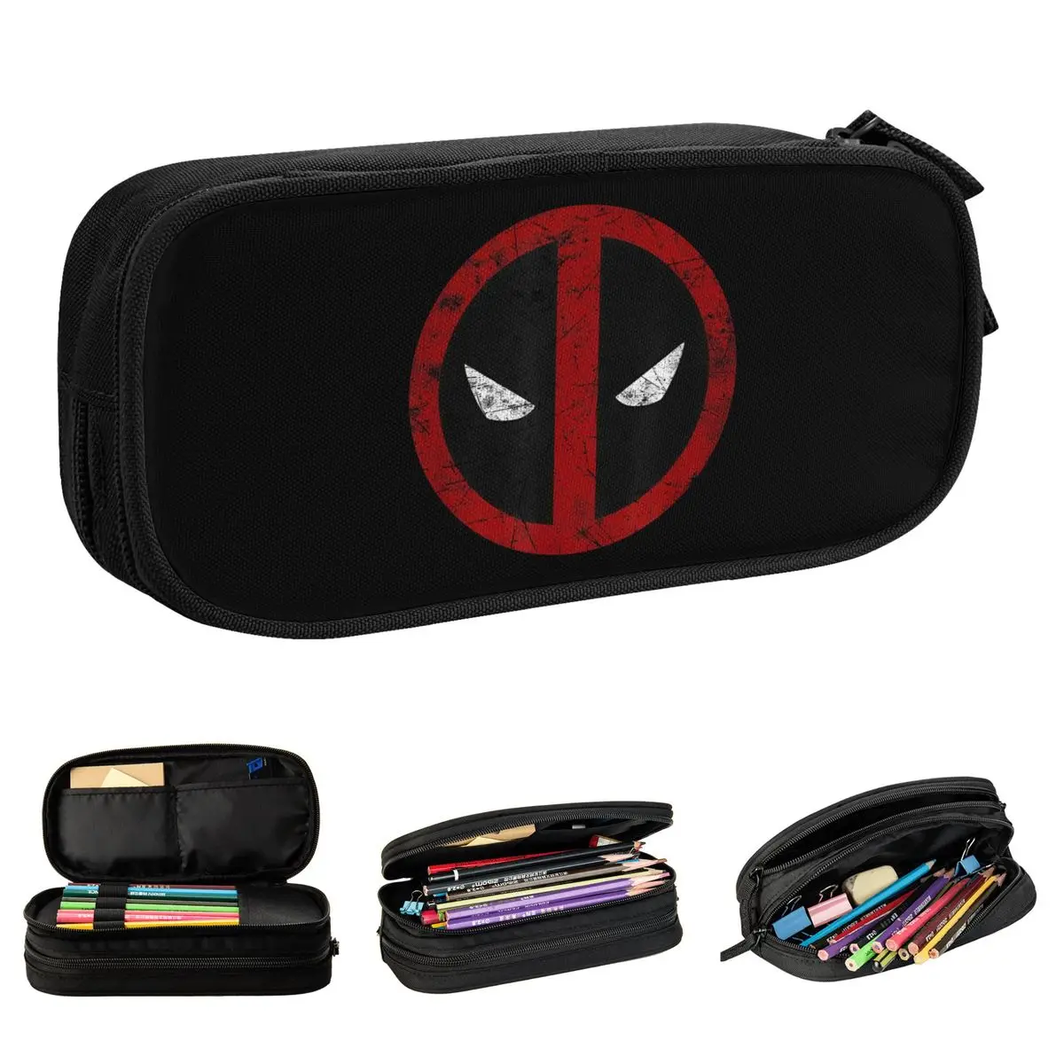 

Deadpool Hero Movie Pencil Cases Classic Comics Mask Icon Pen Bag Student Big Capacity Students School Cosmetic Pencilcases