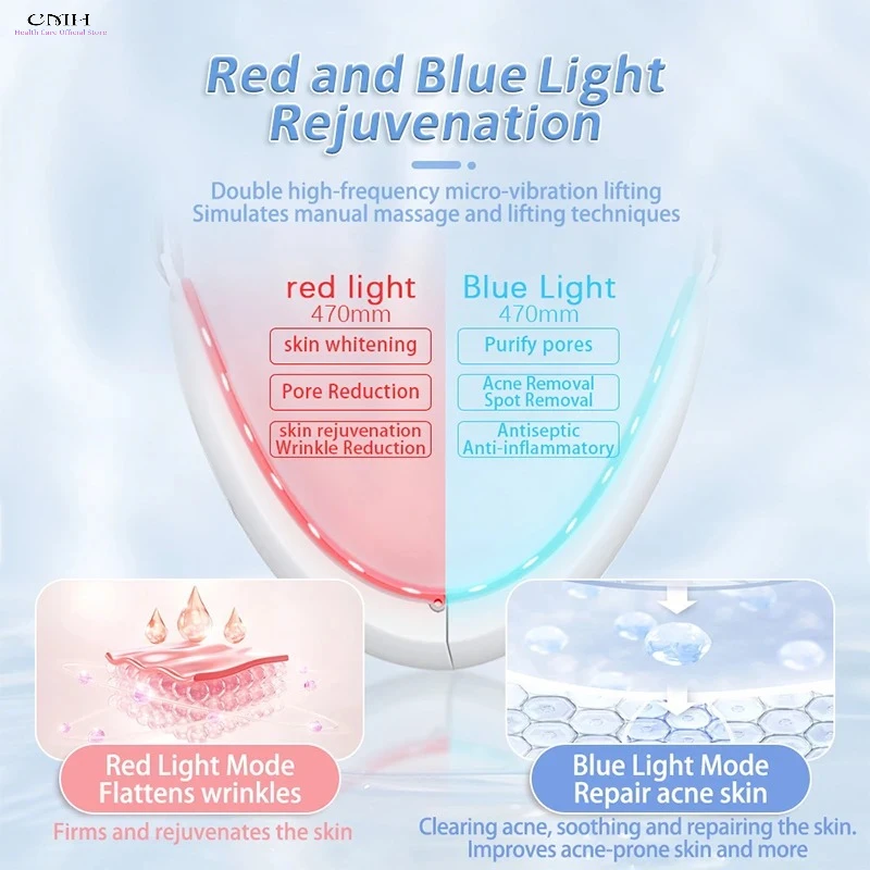 CMH الرعاية الصحية الخامس خط الكهربائية الوجه مدلك مزدوج الذقن مزيل الاهتزاز الوجه الاهتزاز تدليك الدهون المخفض رفع أدوات #3