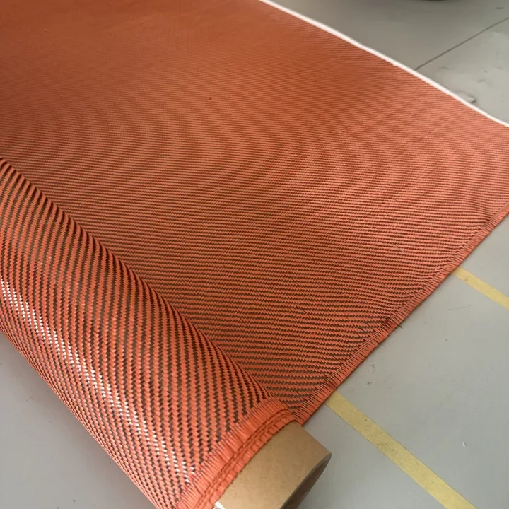 Crepe Pan Carbon - 3K 200g/m2 2x2 orange Kevlar and