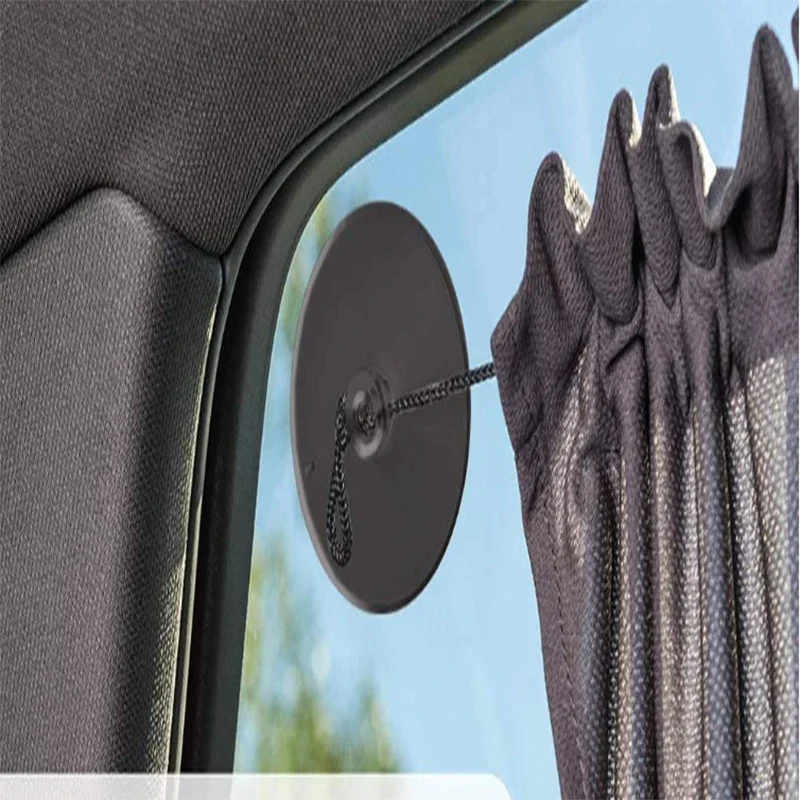 Cortina de coche con ventosa, parasol de aislamiento térmico para ventana lateral, protector solar de privacidad, accesorios interiores