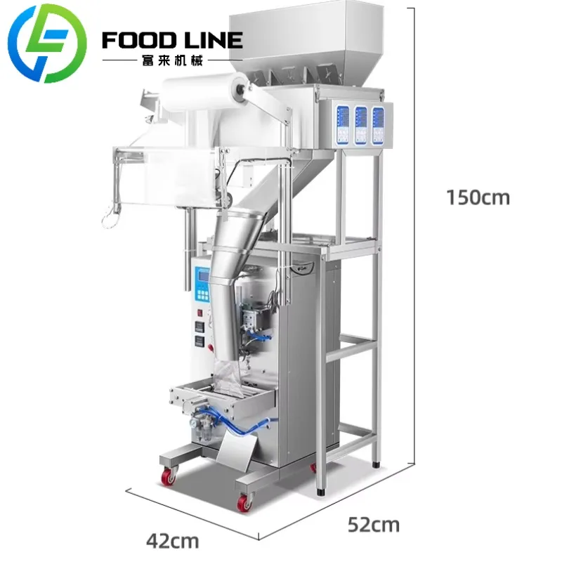 Small Automatic Multifunction Biscuit Packaging Machine Sealing Snack Vertical Nitrogen Potato Chips Packing Machine