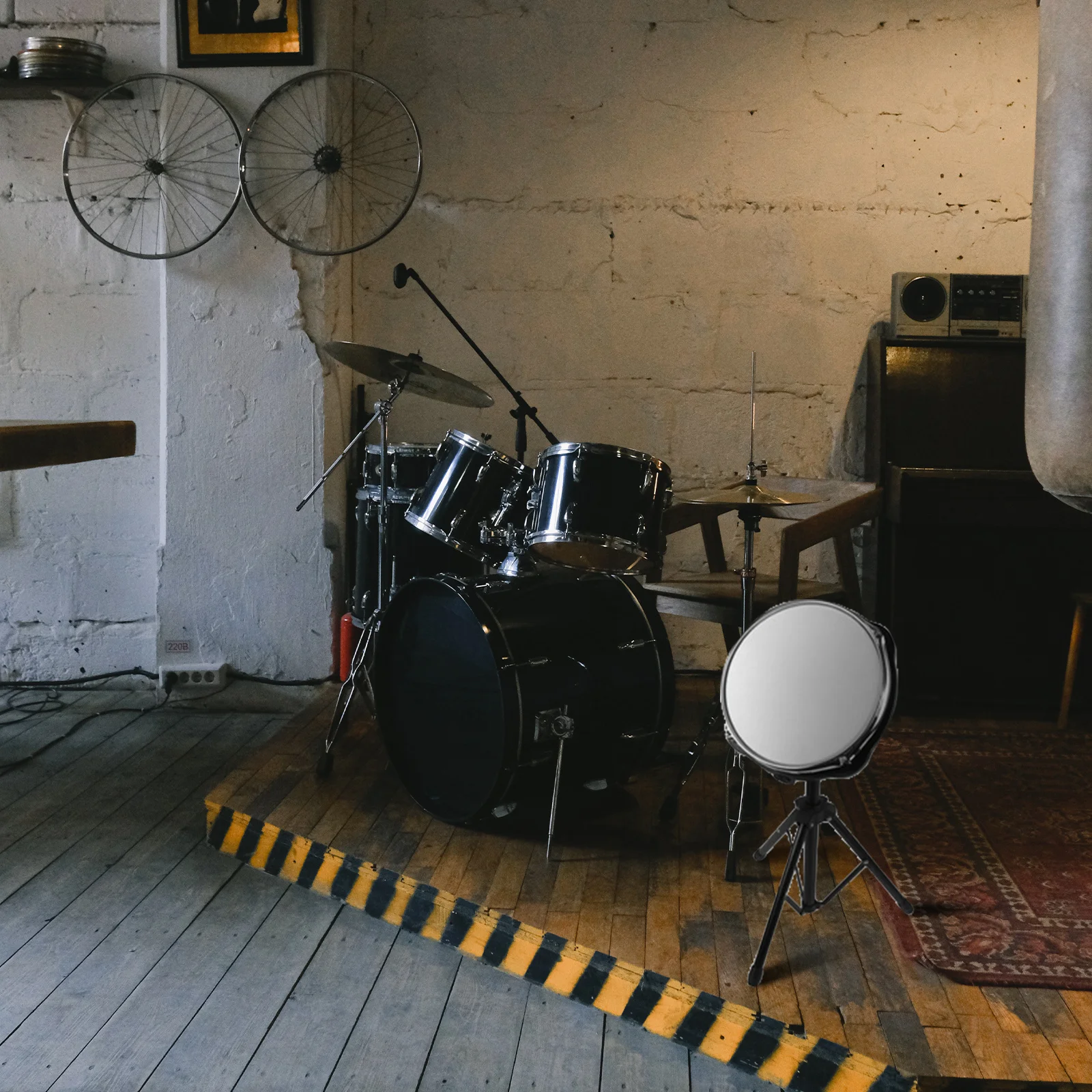 

1 pc Durable Simulation Dumb Drum Pad For Practice Beginners White Portable Mute Cushion Trainer Silencing Convenient Home