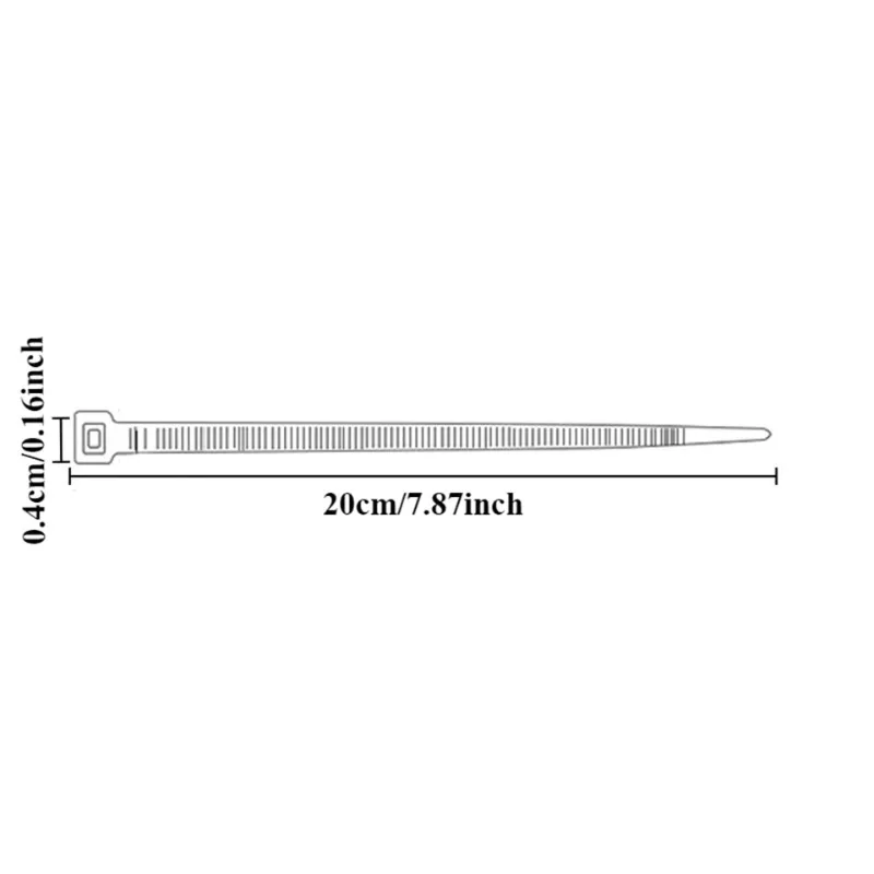 200/400PCS Black Nylon Cable Ties Self‑Locking Heavy‑Duty Zip Ties Wire Organizer for Home Garden Outdoor Use
