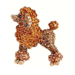 New Vintage Rhinestone Dog Brooch Cute Exquisite Cartoon Animal Accessories Pins Party Corsage Personality Fashion Women Jewelry