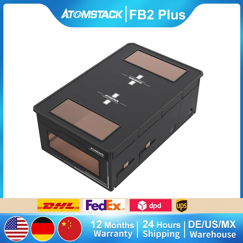 

ATOMSTACK FB2 PLUS Laser Enclosure Box Foldable Dust-Proof Fireproof Flame Retardant Smoke Exhaust Case For Laser Engraver