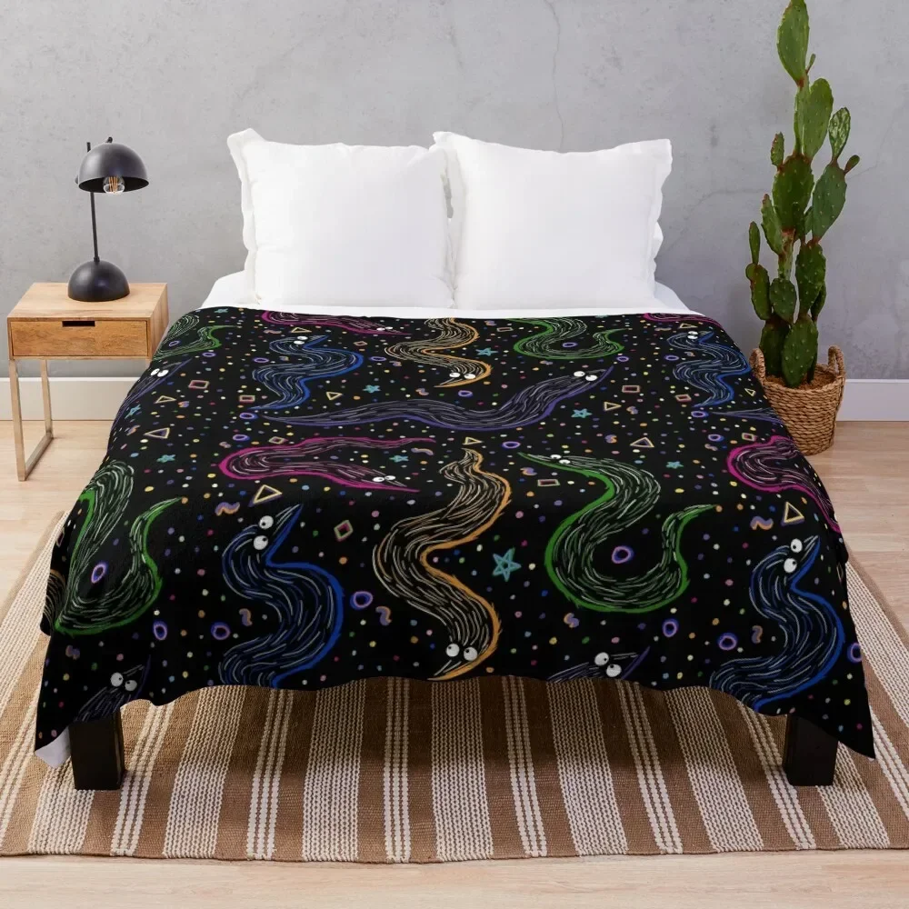 

Bowling Worm On A String Throw Blanket Flannel Fabric heavy to sleep Blankets