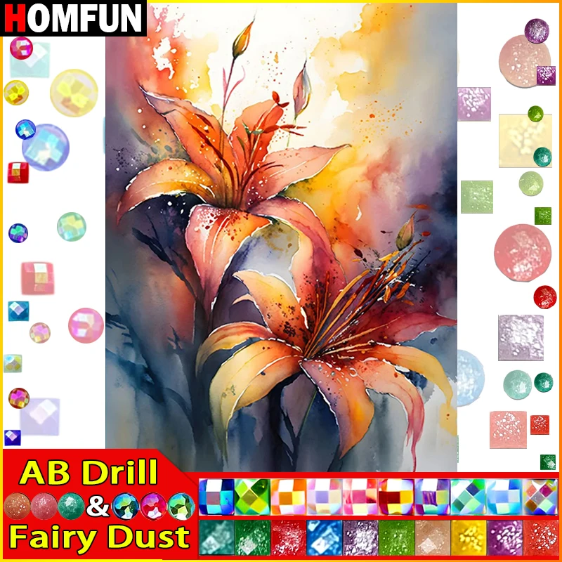 HOMFUN Fairy Dust AB 5D DIY Full Diamond Embroidery 