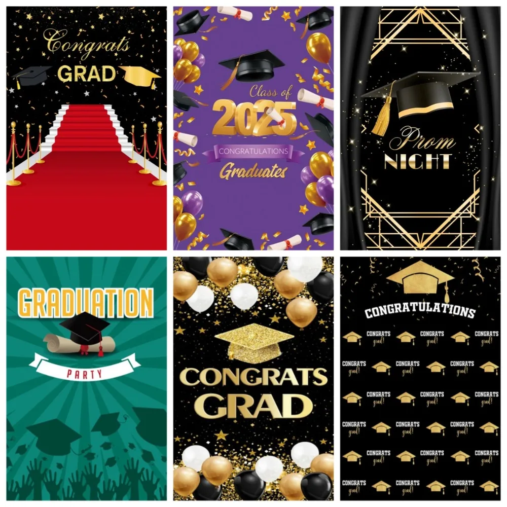 

Warm Congratulations on The Graduation Season Theme Background, Adult Gathering Party Decoration Photography Studio Background