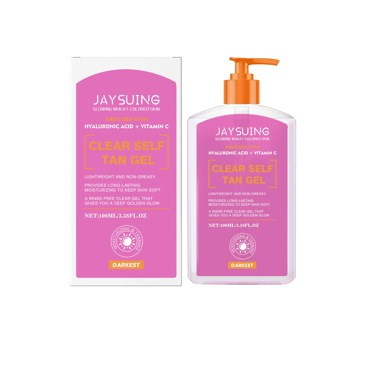 Self Tanner Gel Summer Face Body Bronzer Vitamin C Intensifier Tanning Oil Fast Dark Outdoor Tan Accelerating Moisturizing Cream
