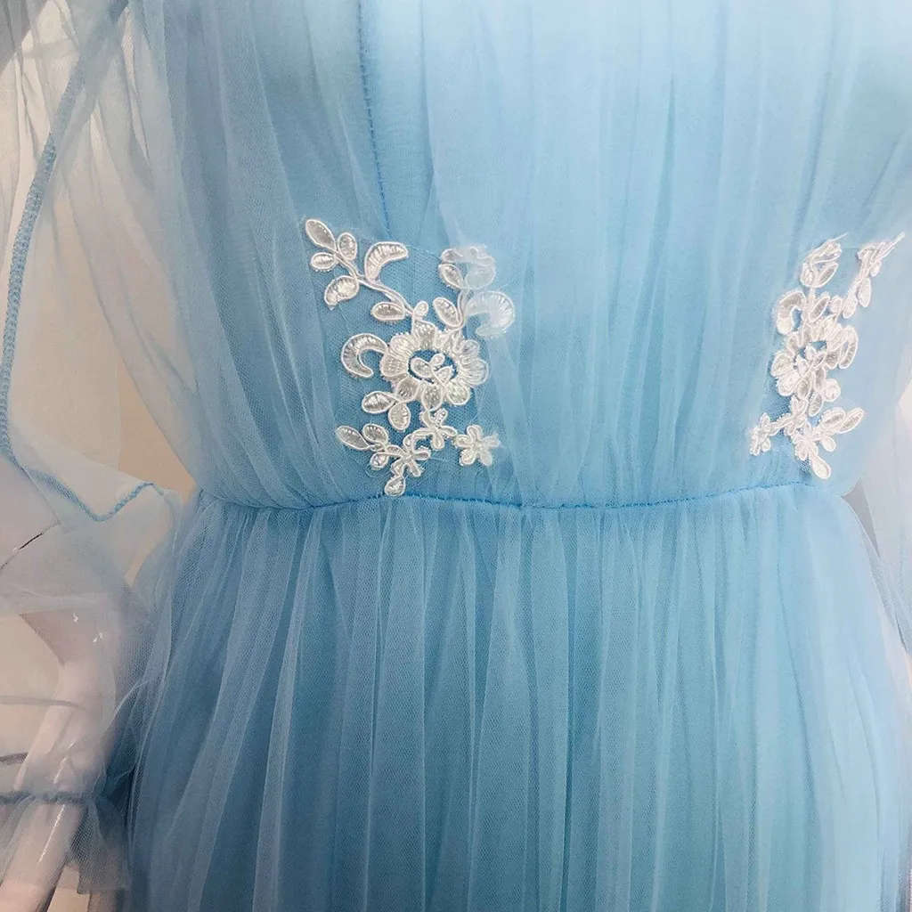 Elegante cor sólida malha vestido de baile slash neck tule chá comprimento fairycore festa de casamento vestido de formatura