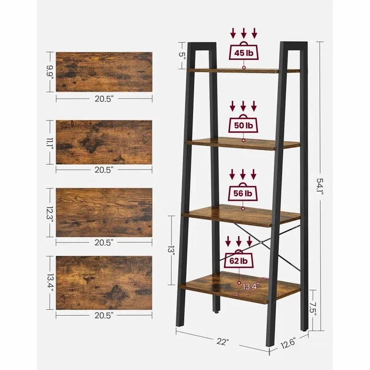 Living Room Furniture Library Book Cabinet Floating Bookcase Wood Light Luxury Wrought Iron Shelf Storage Bookshelf With Ladder