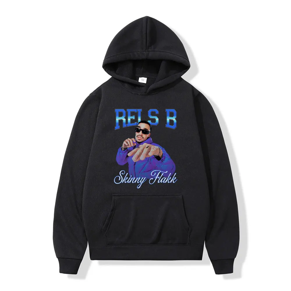 Rapper Rels B Skinny Flakk Smile Merch Oversized Hoodie Men Women Clothing Sweatshirt with Hood Hip Hop Casual Oversized Hooded