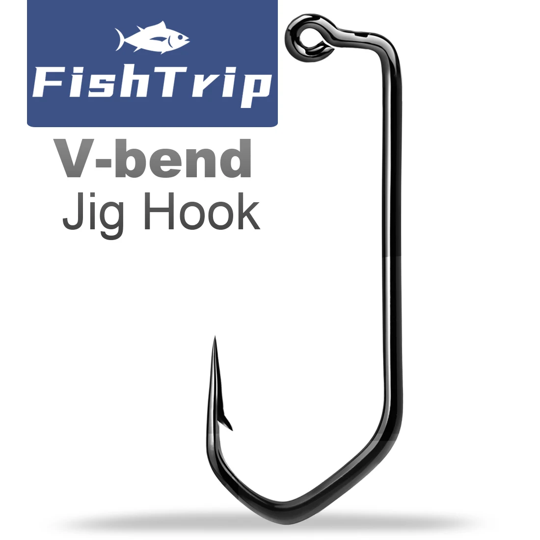 FishTrip Jig Hook Fishing Hook Worm Hook Soft Plastic Hook 2X Strong for Jighead Mold DIY Make Accessories