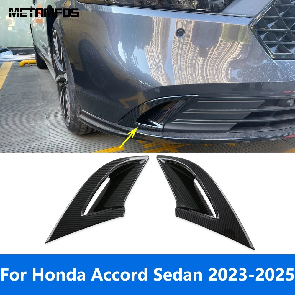 

For Honda Accord Sedan 2023 2024 2025 Carbon Fiber Front Fog Light Lamp Cover Trim Foglight Protector Accessories Car Styling