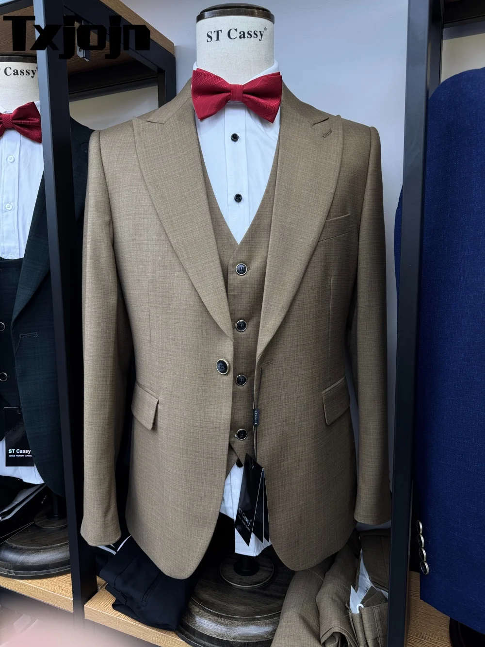 

Perfect Light Brown Men's Suit Set 3PCS 2025 Classic Single Button Men's Office Suit Formal Groom Groomsmen Wedding Suit Customi