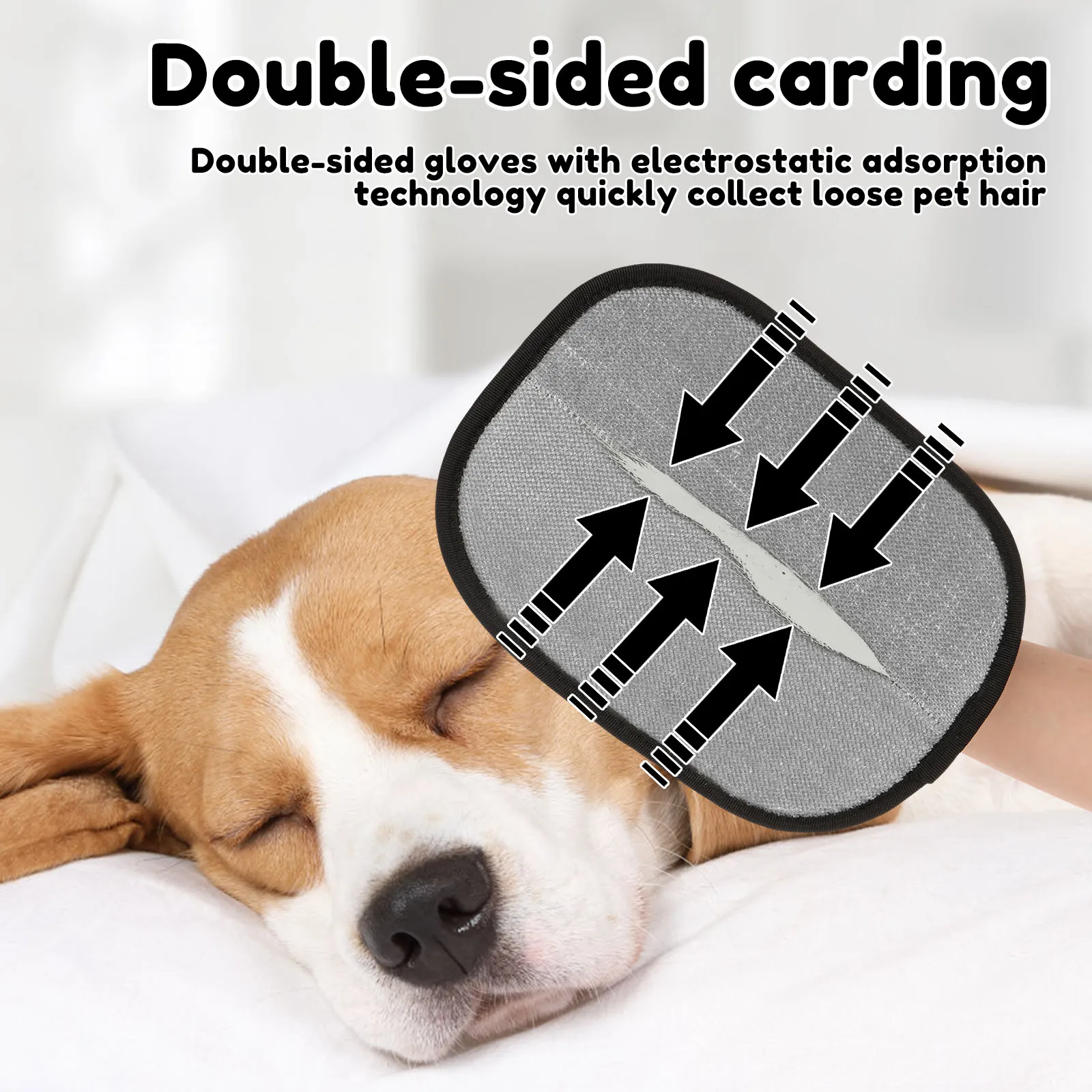 3 Pcs Pet Hair Remover Glove Reusable Static Removal Gloves Double-Sided Cat Dog Grooming Gloves Hair Removal Tool Pet Supplies - Image 4