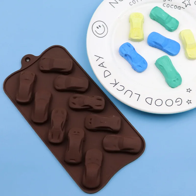Wholesale 10 Car Sports Car Silicone Chocolate Mold, Ice Grid Mould, Aromatherapy Plaster Molds, High Temperature Resistance 037
