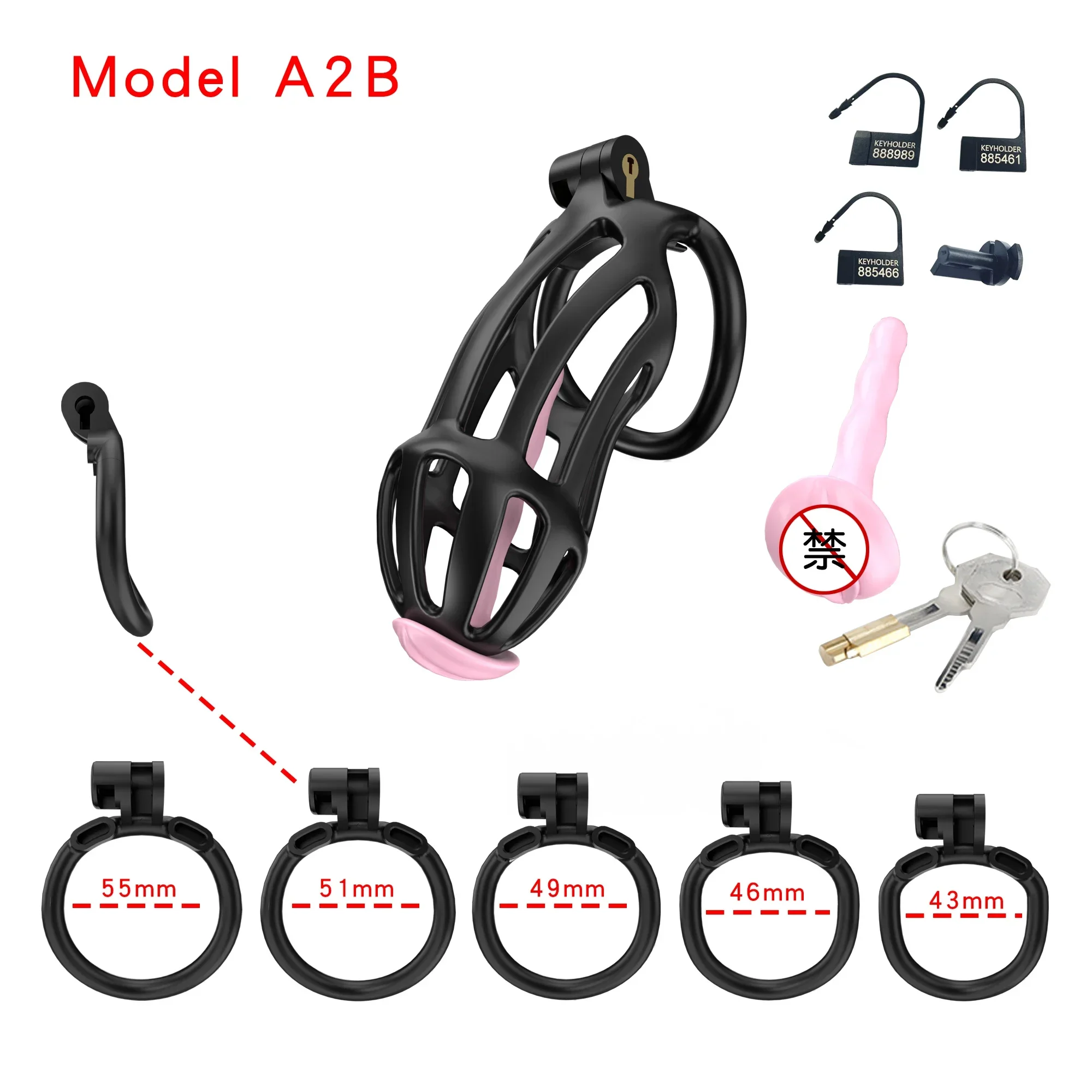 2024 High Quality Cobra Chastity Lock CB Lock Male Fake Chastity Device Binding Penis Lock Erotic Adult Use SM Catheter