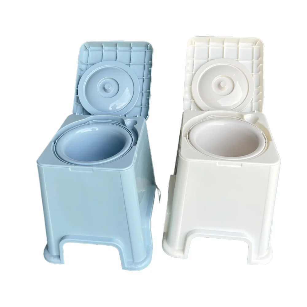 Portable Plastic Toilet Stool Movable Commode For Elderly Pregnant Women Odor Proof Anti slip With Inner Bucket