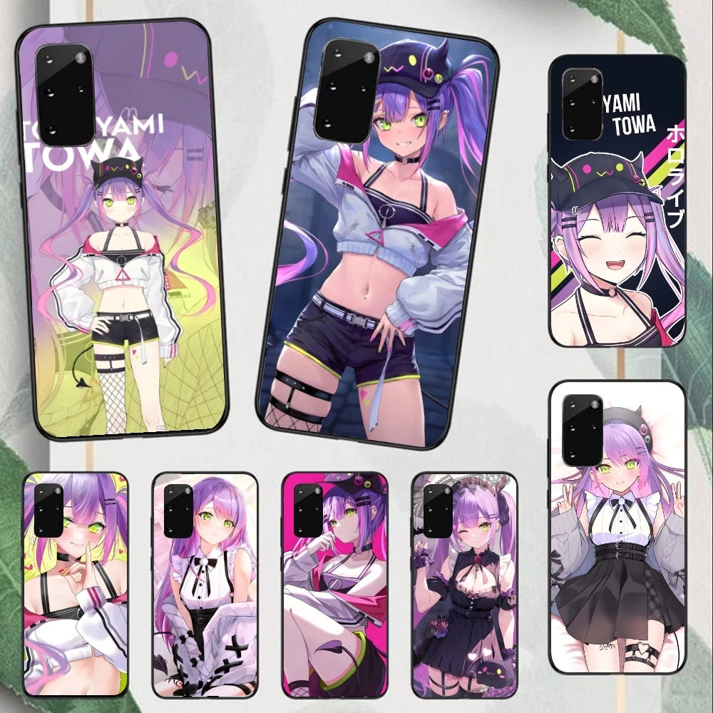 Coque de téléphone portable souple noire pour Samsung Note, 9, 10, 20, Plus, Pro, Ultra, J6, J5, J7, J8, Anime, Tokoyami, Towa