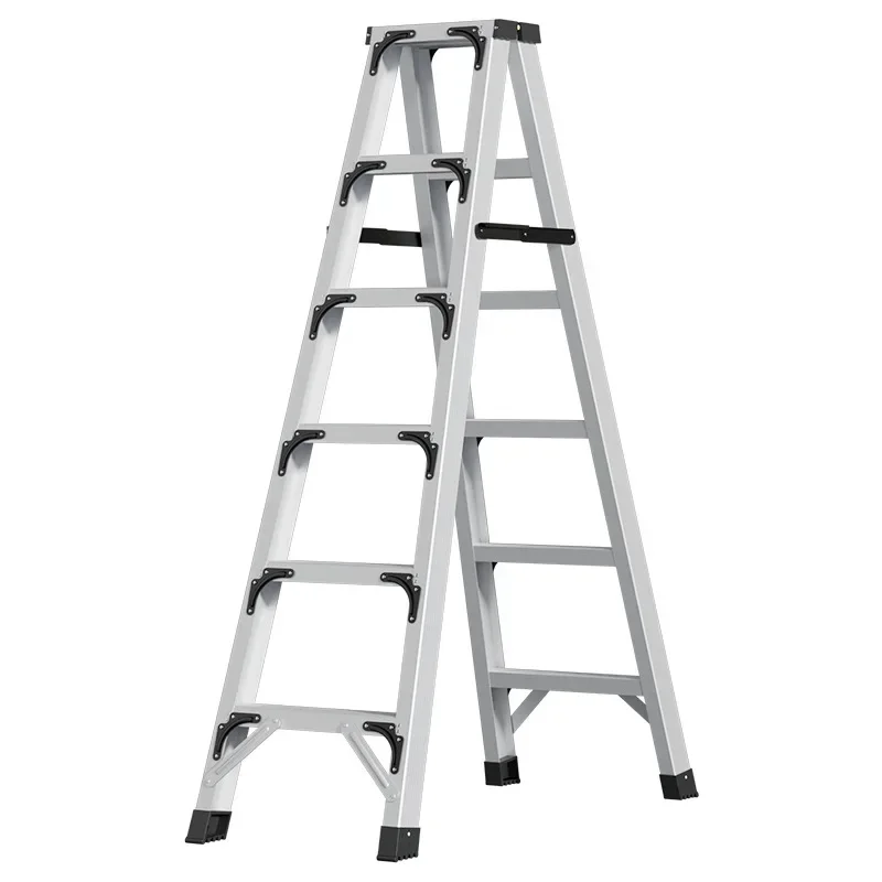 Thickened aluminum alloy ladder Household unstacking herringbone ladder Folding ladder Telescopic ladder sturdy and durable