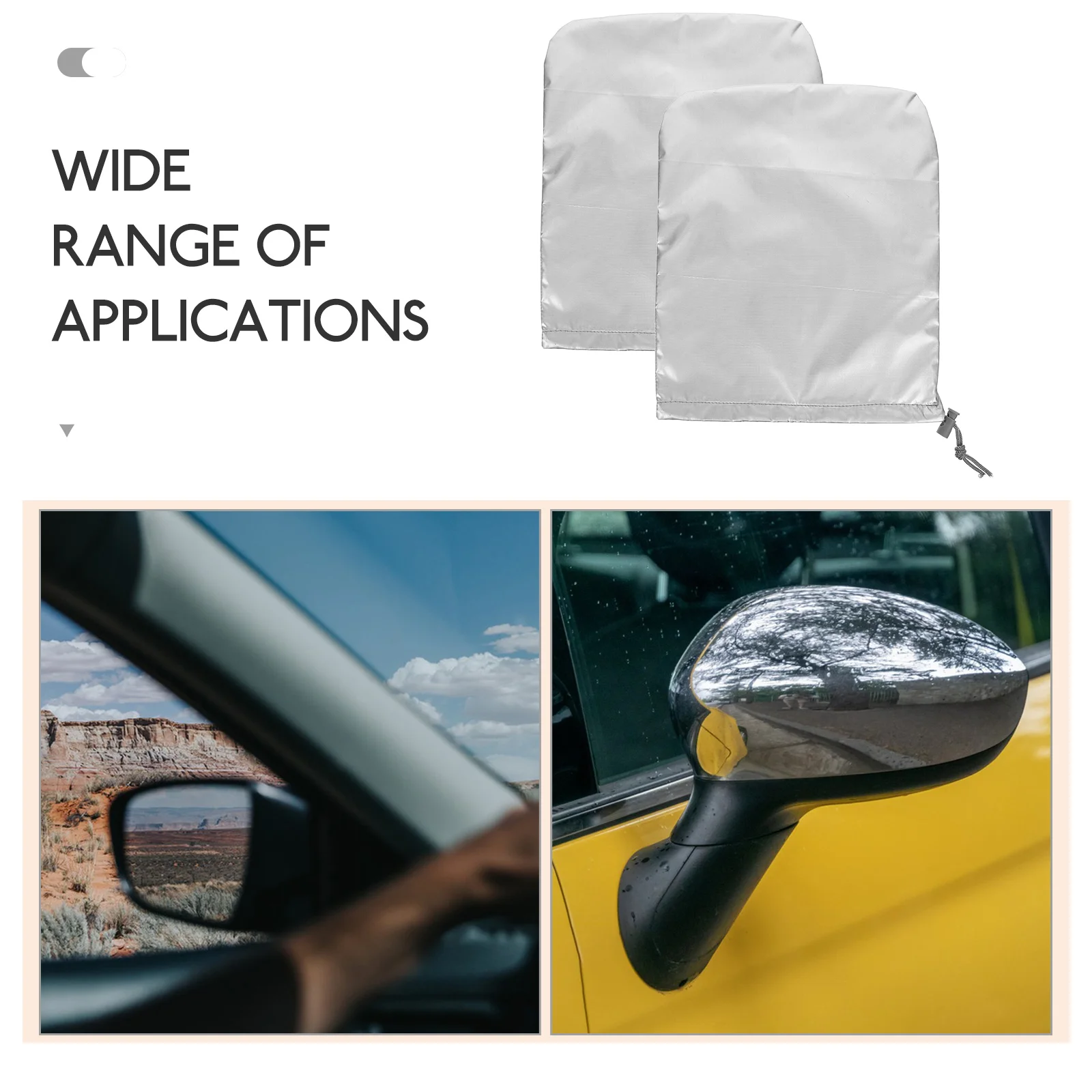 

2pcs Car Side Snow Cover Universal Frost Protection Cover For Rearview Mirror Durable Exterior Auto Mirror Shield