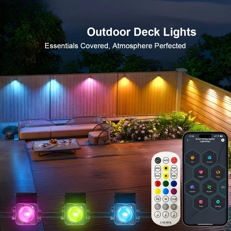 

300FT Fence light string Outdoor Fence Waterproof Color Changing Lights 16 million color variations application control