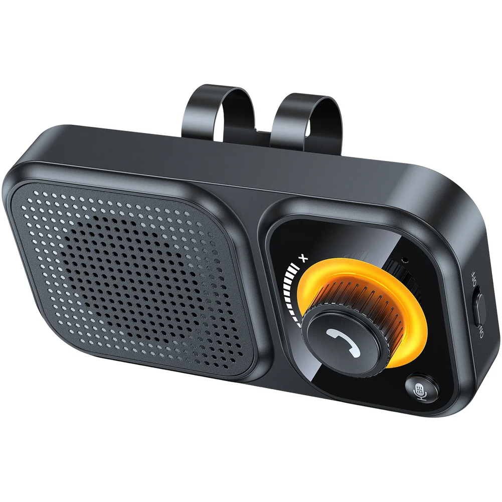 Car Sun Visor Wireless Audio Player for Hands-Free Calling Voice Navigation with ABS Material and 11.3 5.82 4.9cm Size