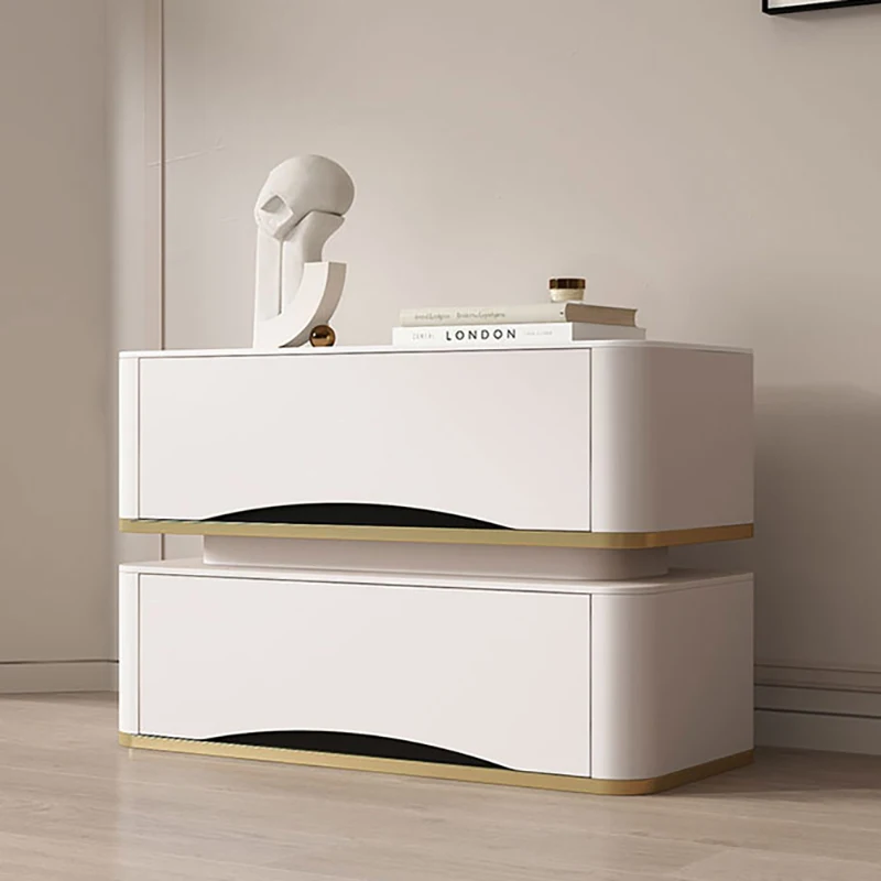 Luxury Modern Bedside Table Trendy Italian Premium Simple Bedside Tables Space Saving Mesitas De Noche Bedroom Furniture